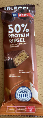 Proteinriegel 50 % - Chocolate Caramel front packaging