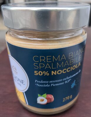 Crema bianca spalmabile 50% nocciola