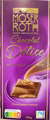 Chocolat Délice Praliné Edel Vollmilch