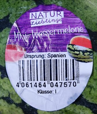 1/2 Mini-Wassermelone ingredients label