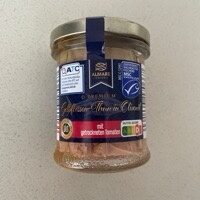 Gelblossenthuna in Olivenöl mit getrockneten Tomaten