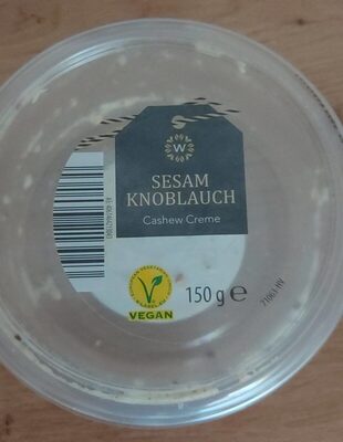 Sesam Knoblauch Cashew Creme
