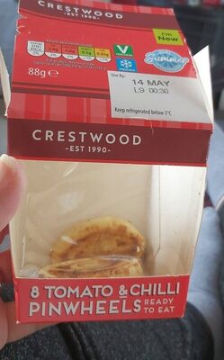 Tomato and chilli pinwheel