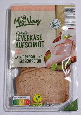 Veganer Leverkäse-Aufschnitt front packaging