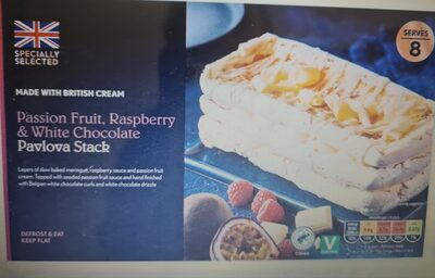 Passion Fruit Rasberry & white Chocolate Pavolva Stack