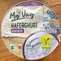 ALDI My Way Haferghurt Heidelbeere 400g 1.19€ 1kg 2.98€