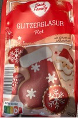 Glitzerglasur rot