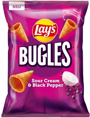 Bugles sour cream & black pepper