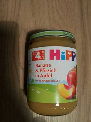 Banane & Pfirsich in Apfel    ( Nach dem 4. Monat )