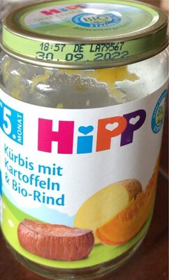 Kürbis mit Kartoffeln und Bio-Rind front packaging