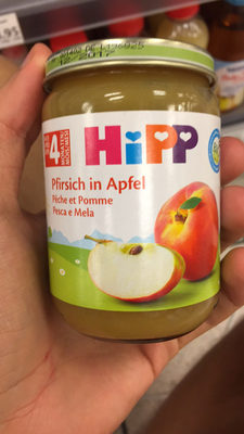 Pêche et pomme front packaging