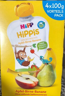 Hipp Hippis 100% Bio Früchte Apfel-birne-banane
