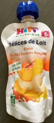 Délices de lait - Brassé pêches, bananes, mangues