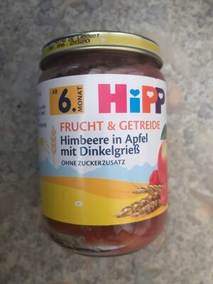 Himbeere in Apfel mit Dinkelgriess