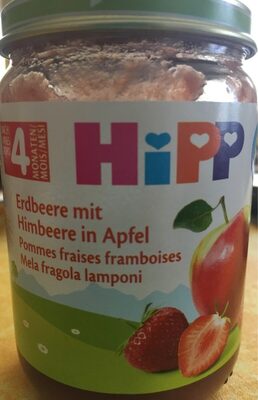 Hipp Pommes fraise framboise front packaging