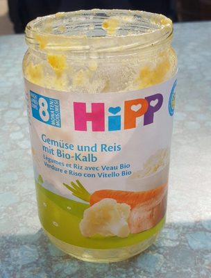 Légumes et riz avec veau bio