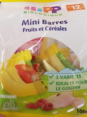 Mini Barres fruits et céréales