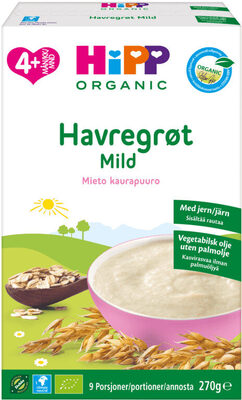Hipp Mild Havregrøt 4md