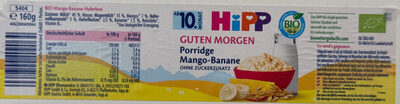 Mango-Banane-Haferbrei