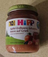 Apfel-Erdbeere auf Grieß