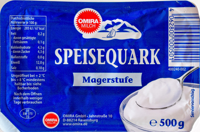 Speisequark front packaging