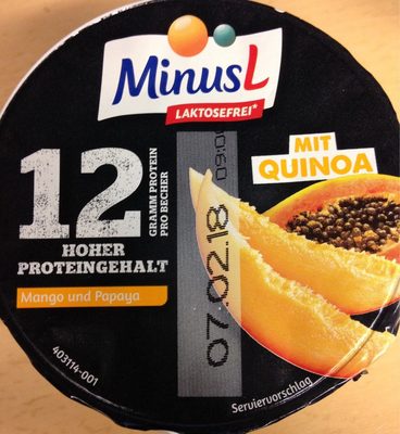 Minus L Proteinquark Mango Und Papaya,Mit Quinoa