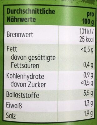 K-take it veggie Organic Jackfruit nutrition facts table