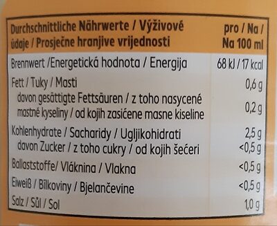 Geflügelfond nutrition facts table