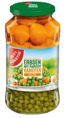 Erbsen Möhren Gemüse