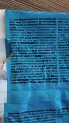 Coco-Nut Minis ingredients label