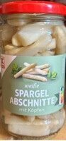 weiße Spargel Abschnitte mit Köpfe