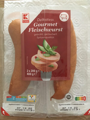 Gourmet Fleischwurst 2 x 200 Gramm front packaging