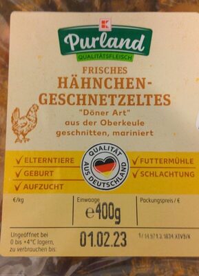 Hähnchengeschnetzeltes "Döner Art"