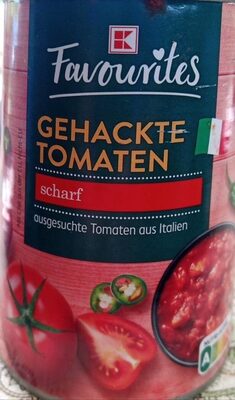 Gehackte Tomaten scharf front packaging