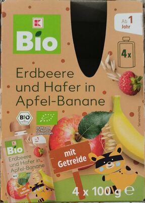 Erdbeere und Hafer in Apfel-Banane front packaging