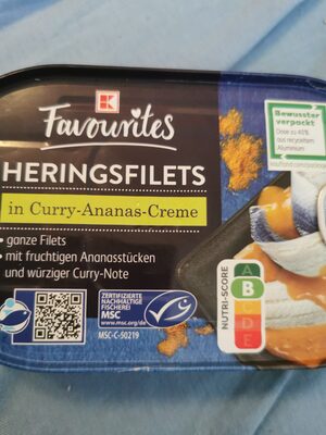 Heringsfilet in Curry-Ananas-Creme