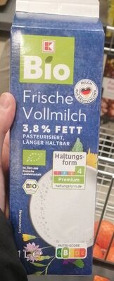 Frische Vollmilch front packaging