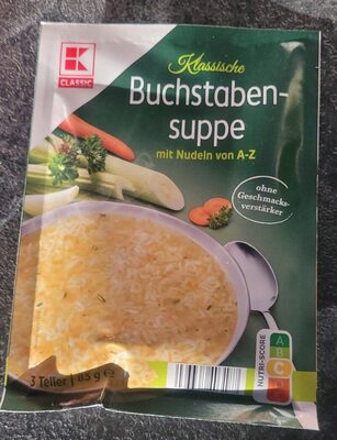 Klassische buchstabensuppe