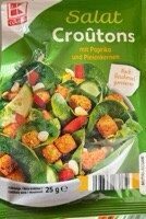 Salat Croûtons mit Paprika & Pinienkernen