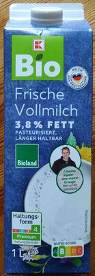 Frische Vollmilch 3,8 % Fett