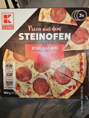Edel Salami Pizza front packaging