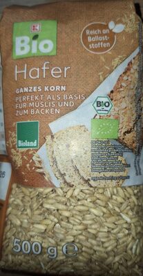 Bio Hafer ganzes Korn front packaging