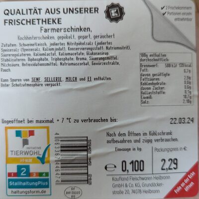 Farmerschinken front packaging