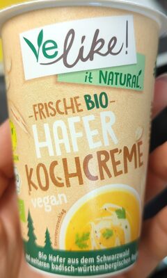 Frische Bio Hafer Kochcreme front packaging