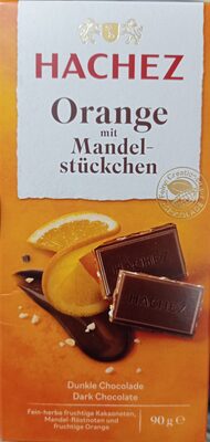 Orange mit Mandelstückchen front packaging