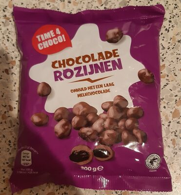 CHOCOLADE ROZIJNEN Omhuld met een laag Melkchocola