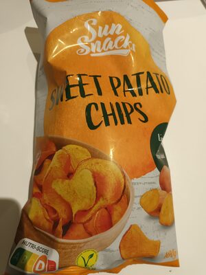 Zoete aardappel chips