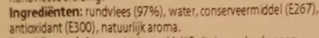 Extra magere rundergehakt ingredients label