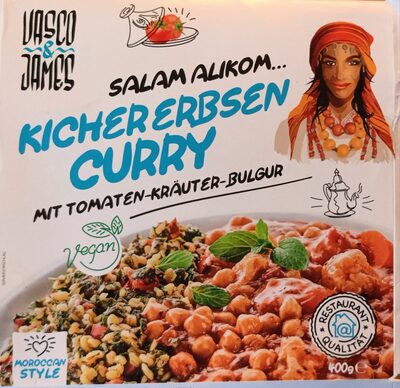 Kichererbsen Curry mit Tomaten-Kräuter-Bulgur