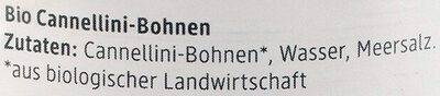 Cannellini Bohnen ingredients label